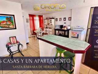 DOS CASAS Y APARTAMENTO EN SANTA BÁRBARA, HEREDIA #40403an