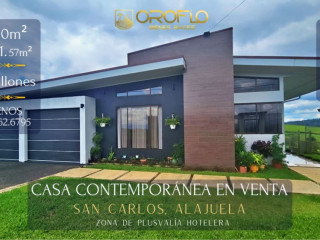 CASA CONTEMPORÁNEA EN VENTA CIUDAD QUESADA, SAN CARLOS #21001aptd