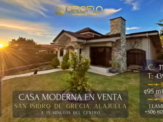 CASA MODERNA EN VENTA San Isidro de Grecia, Alajuela #20302dm